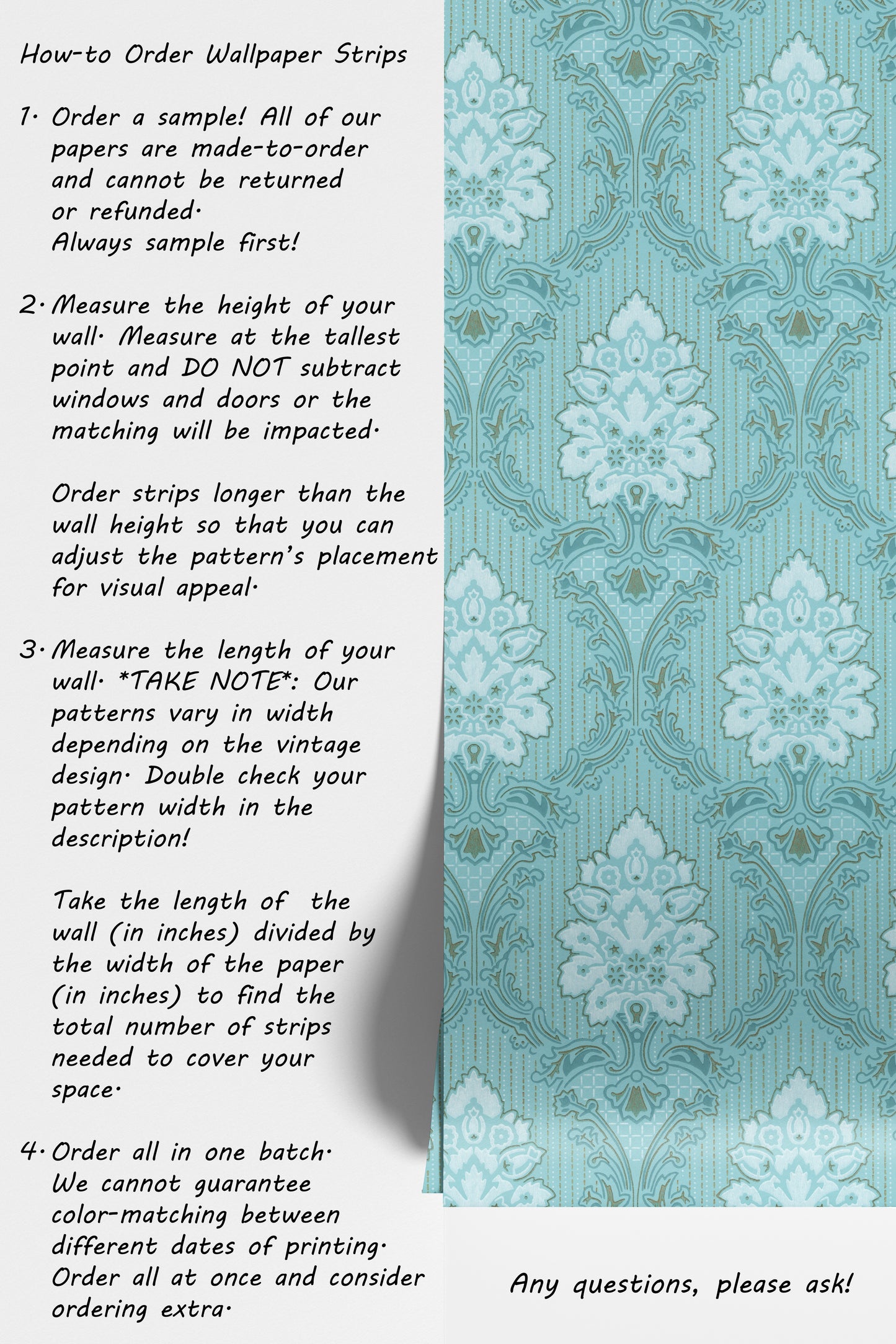 Beatrix Aqua Damask