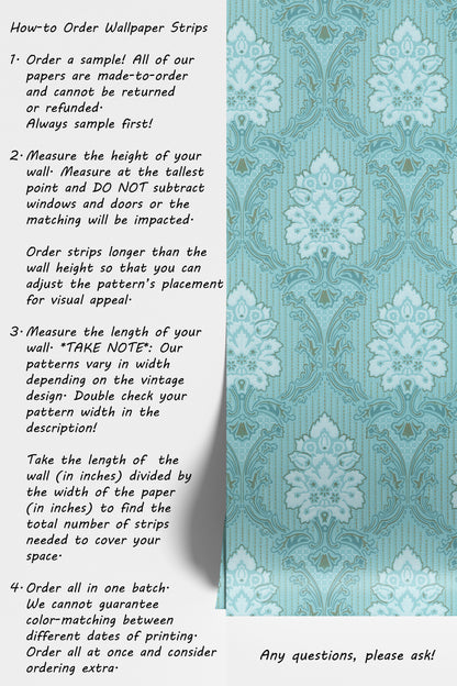 Beatrix Aqua Damask