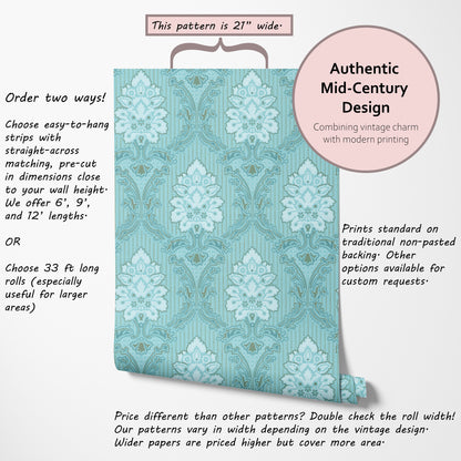 Beatrix Aqua Damask