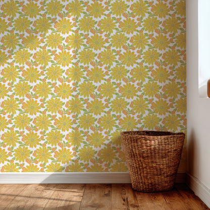 Blossom Retro Floral Yellow