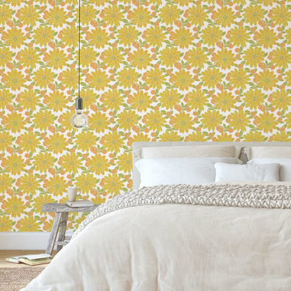 Blossom Retro Floral Yellow