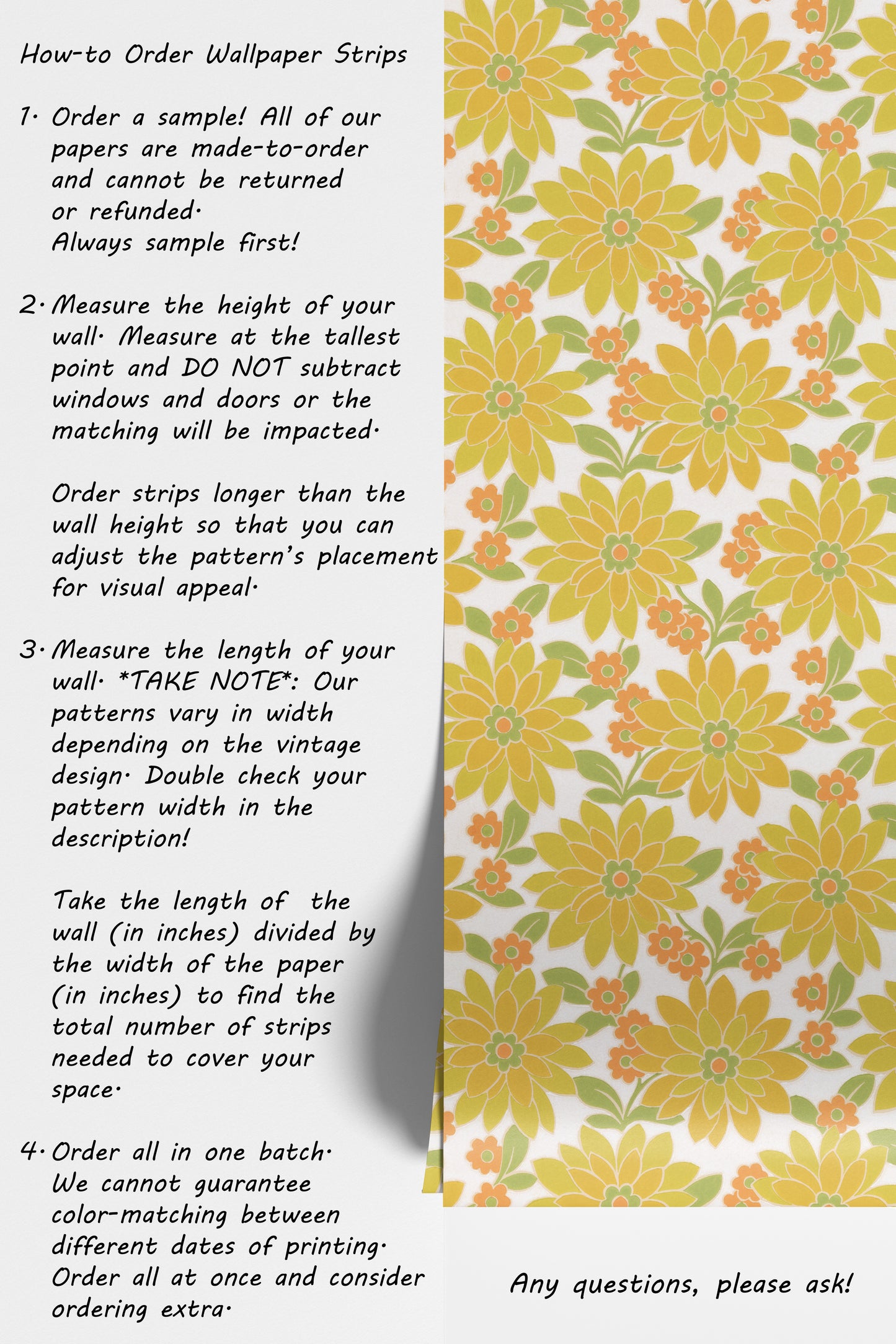 Blossom Retro Floral Yellow