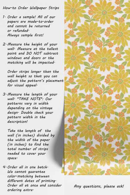 Blossom Retro Floral Yellow