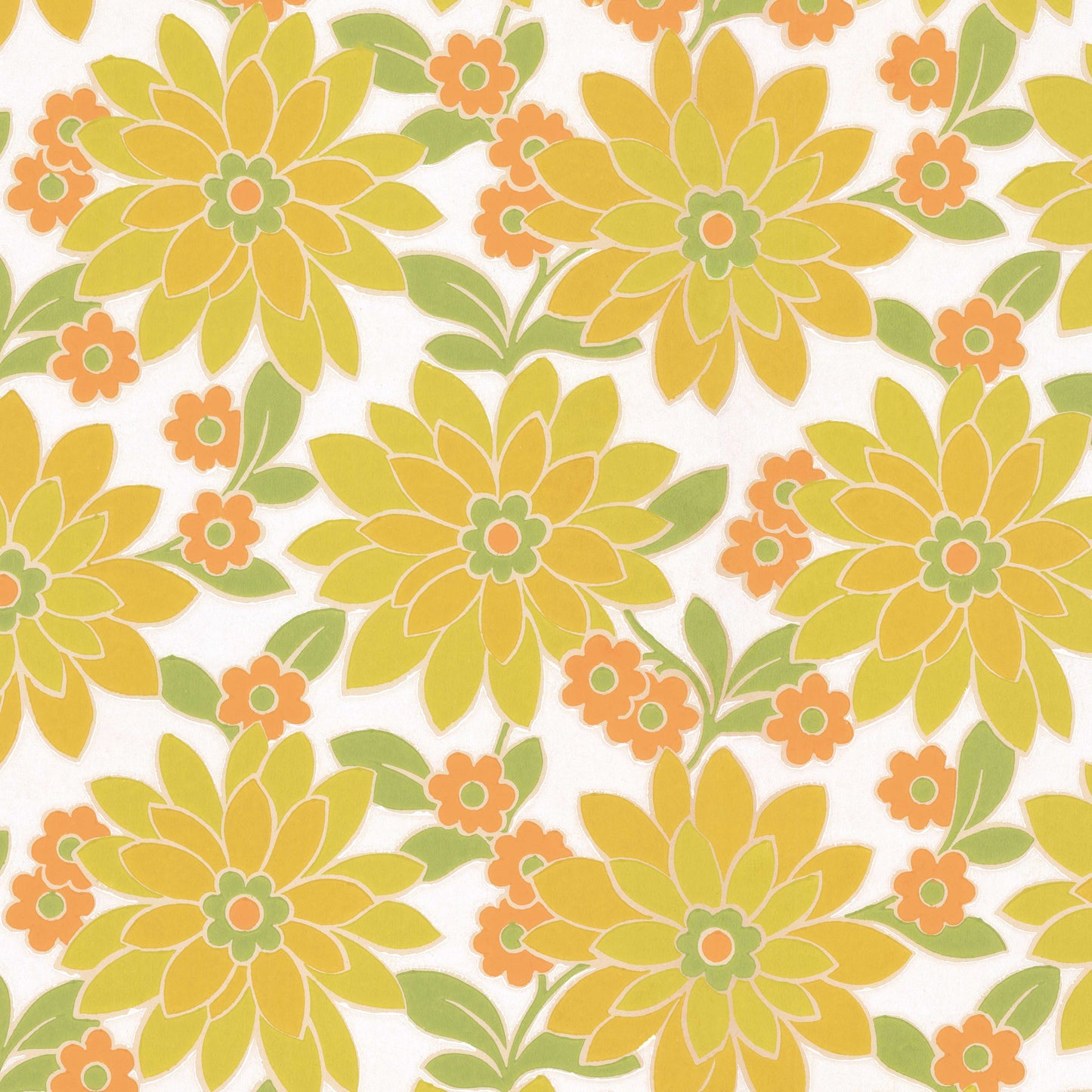 Blossom Retro Floral Yellow