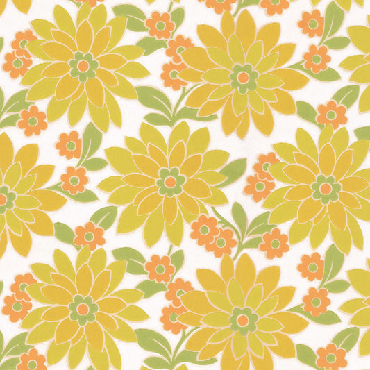 Blossom Retro Floral Yellow