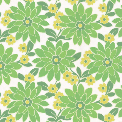 Blossom Retro Floral Green
