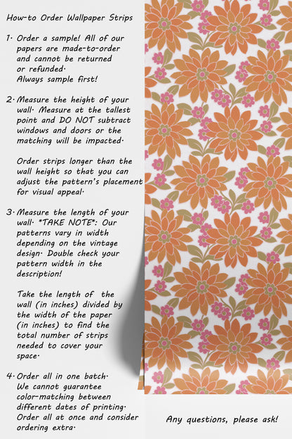 Blossom Retro Floral Orange