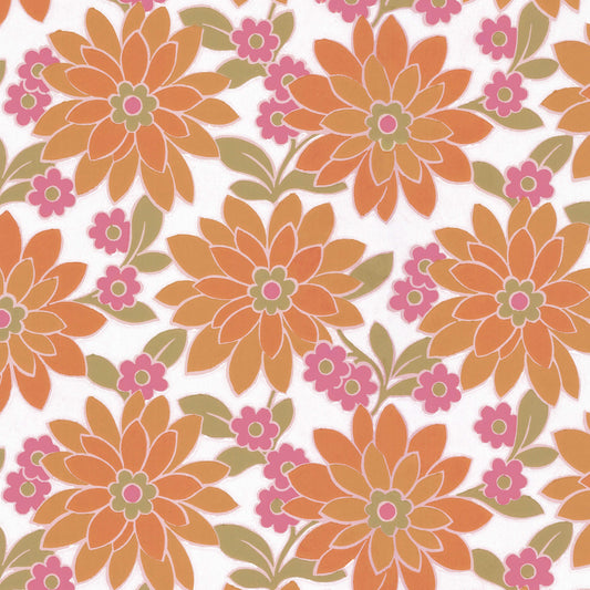 Blossom Retro Floral Orange