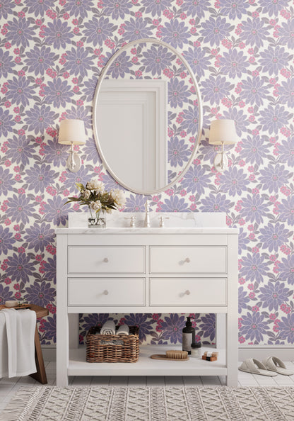 Blossom Retro Floral Purple