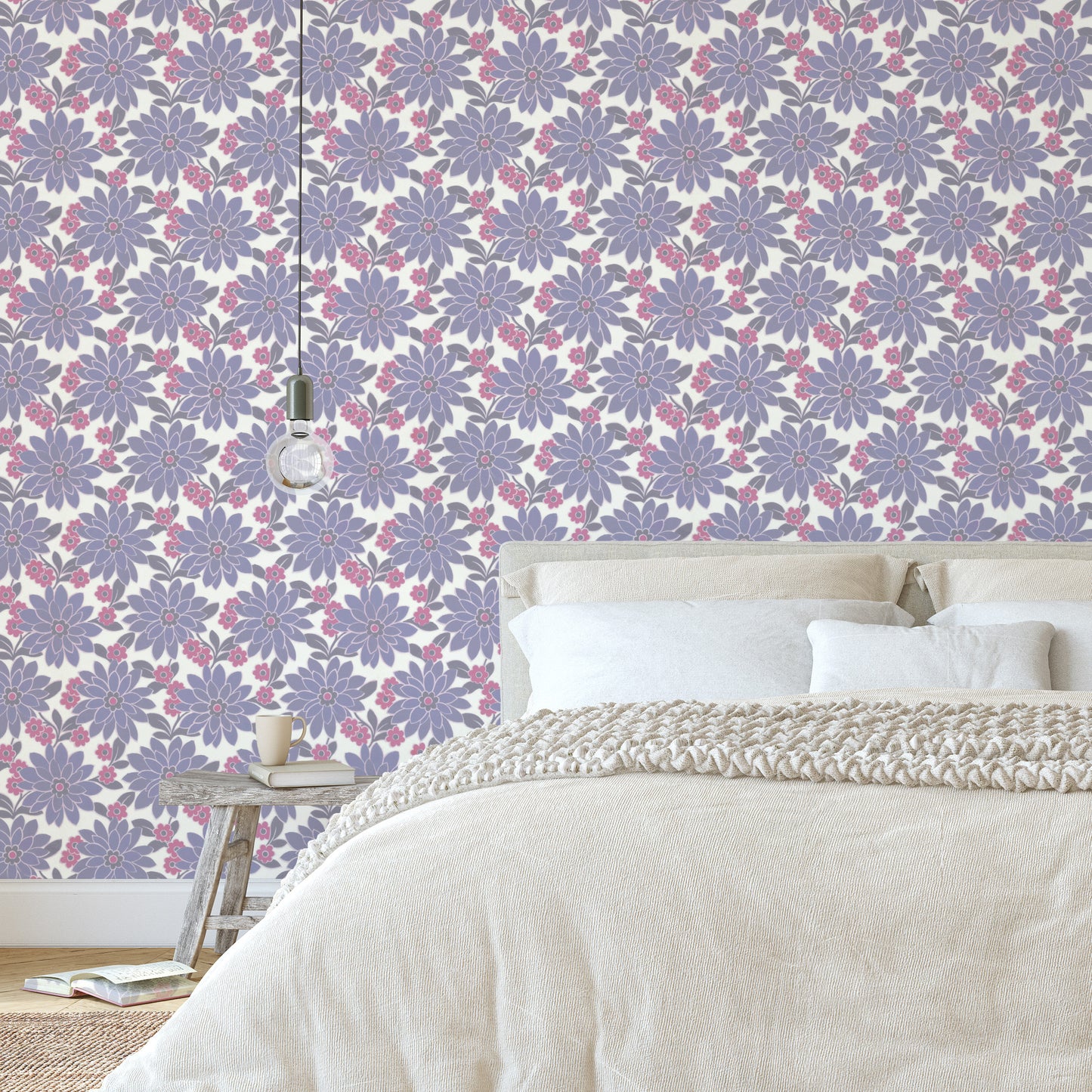 Blossom Retro Floral Purple