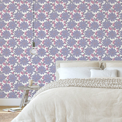 Blossom Retro Floral Purple