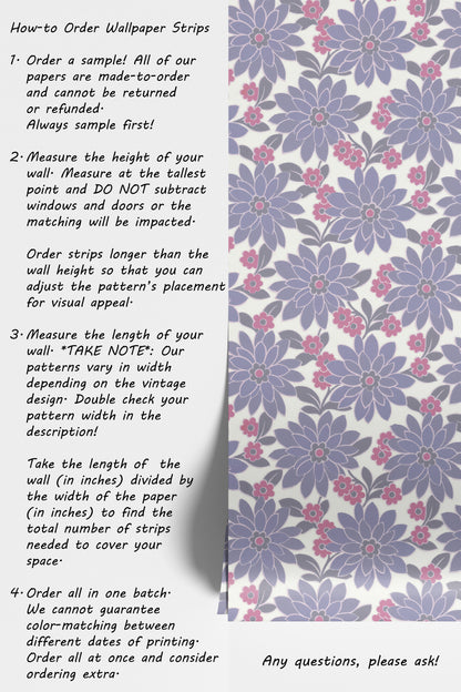 Blossom Retro Floral Purple