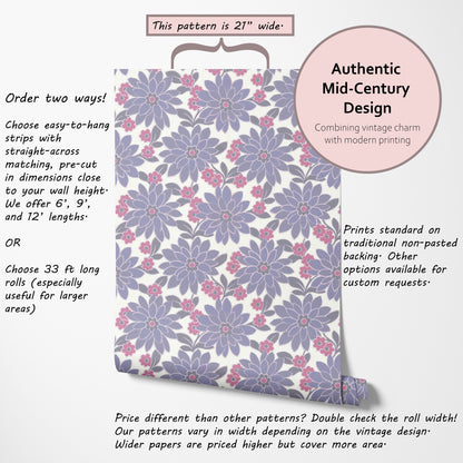 Blossom Retro Floral Purple