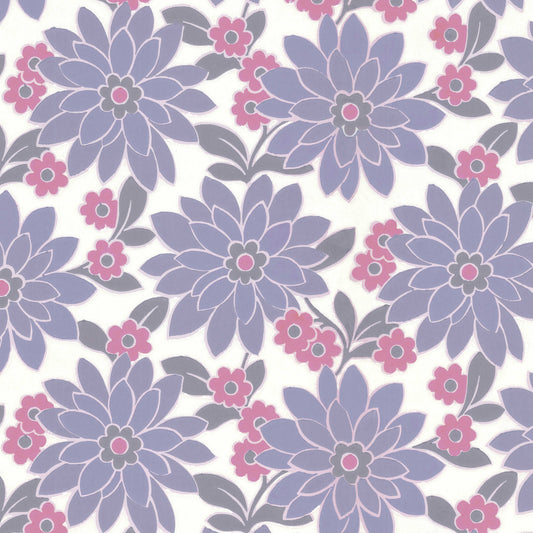 Blossom Retro Floral Purple