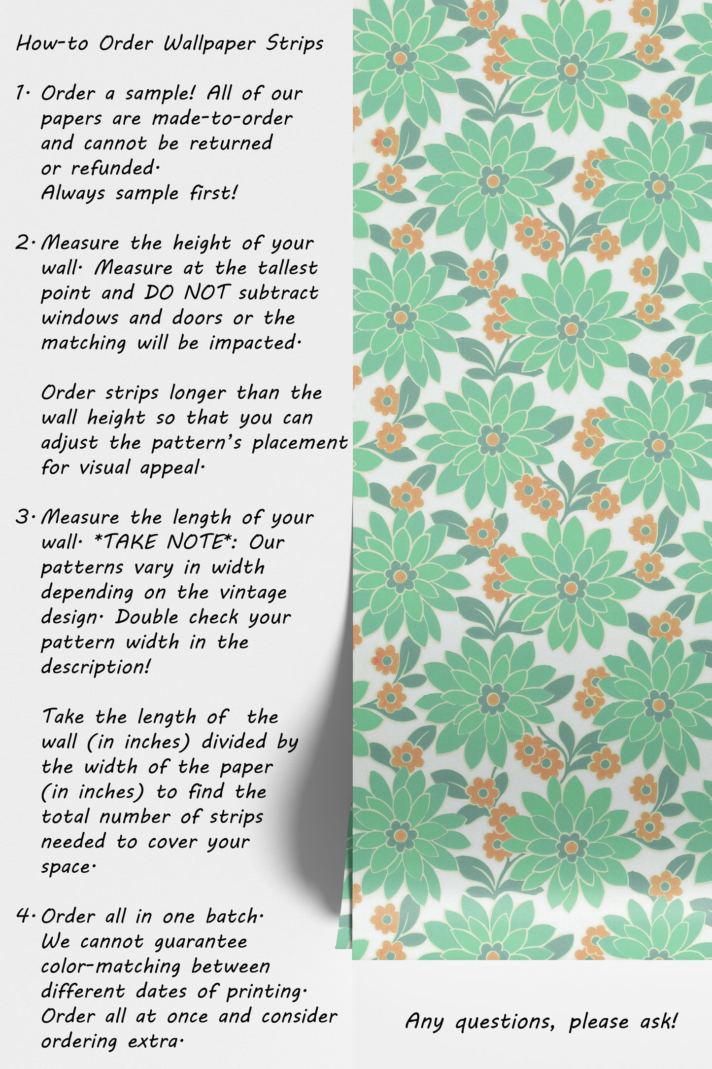 Blossom Retro Floral Teal