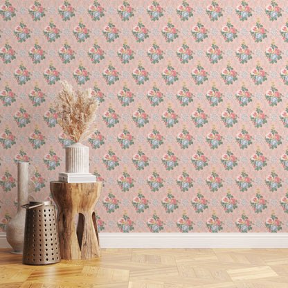 Kathryn Cabbage Rose Floral Damask