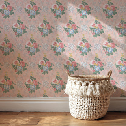 Kathryn Cabbage Rose Floral Damask