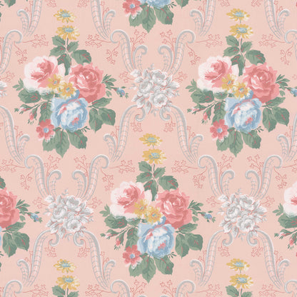Kathryn Cabbage Rose Floral Damask