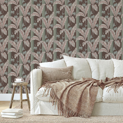 Wilma Botanical Stripe on Brown
