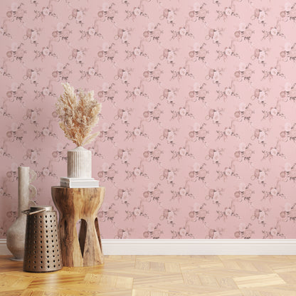 Simone Midcentury Geometric on Pink
