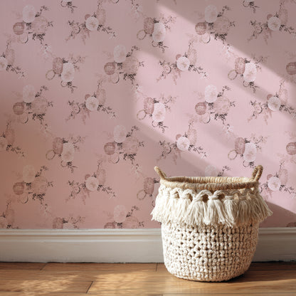 Simone Midcentury Geometric on Pink
