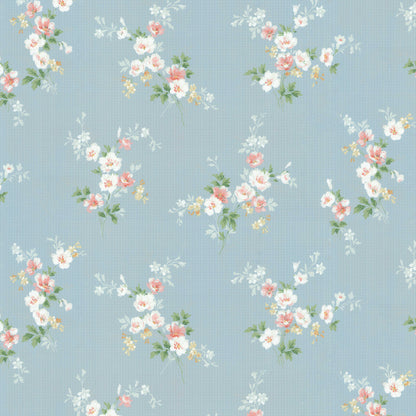 Veronica Floral on Blue