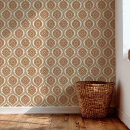 Sondra Retro Geometric Damask