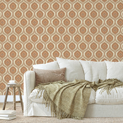 Sondra Retro Geometric Damask