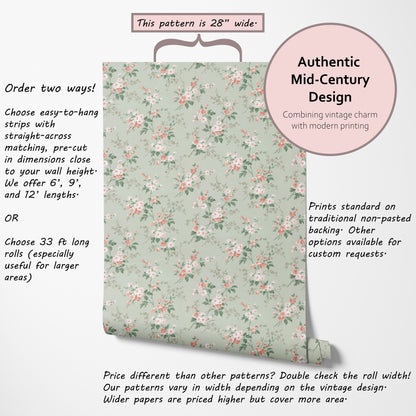 Jasmine Floral on Mint