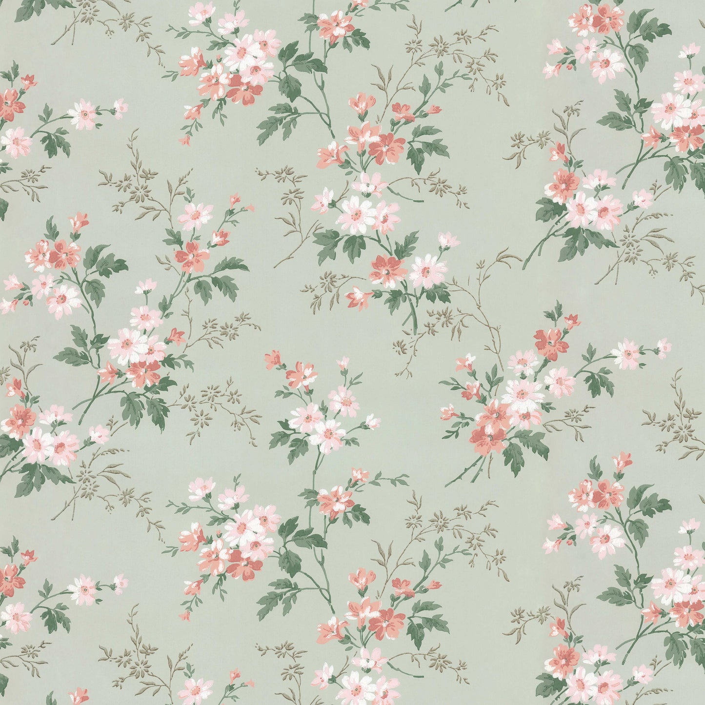 Jasmine Floral on Mint