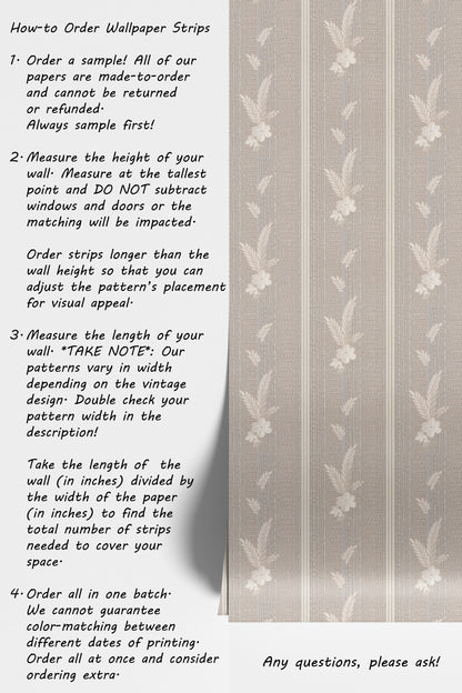 Una Floral Botanical Stripe