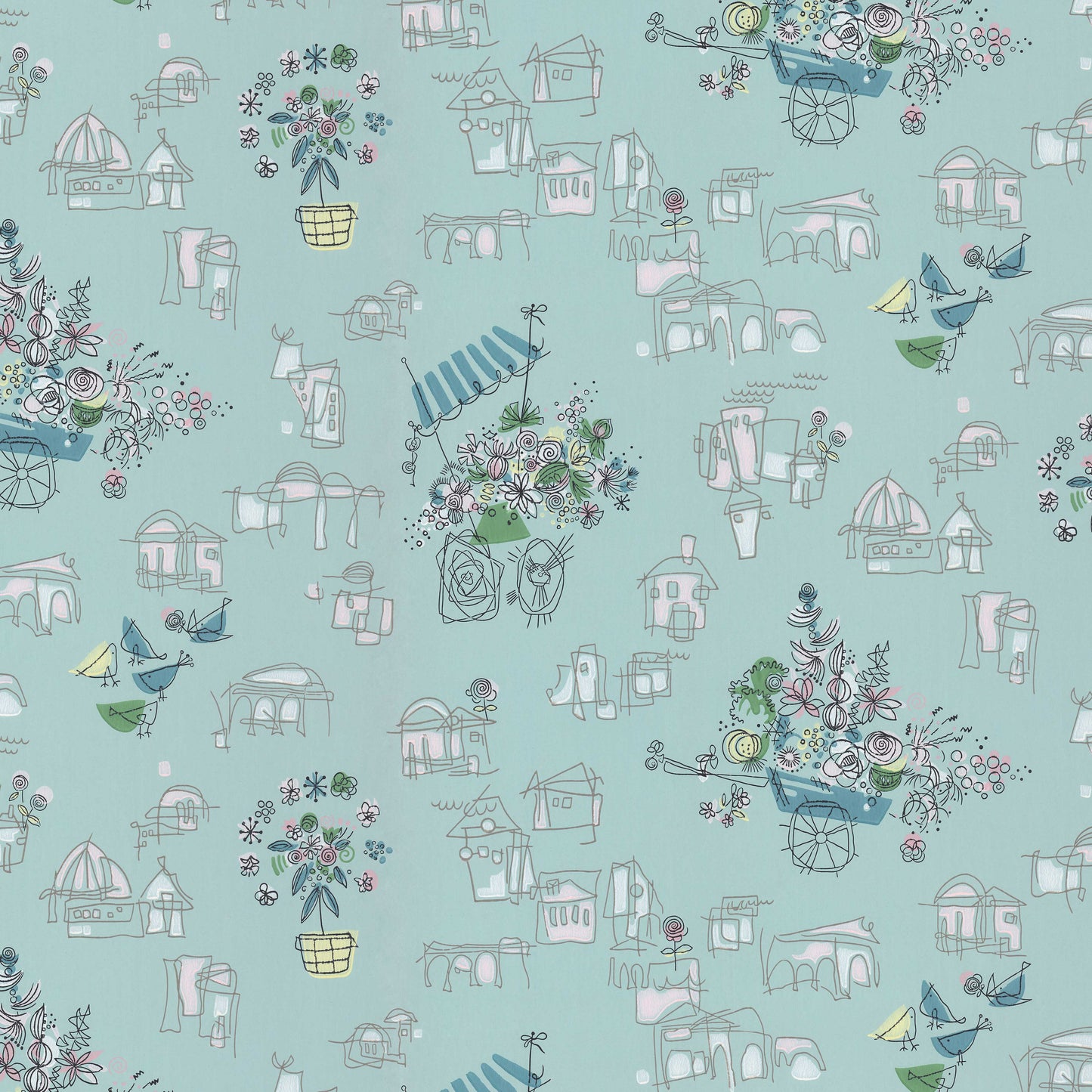 Jillian Novelty Flower Carts Theme