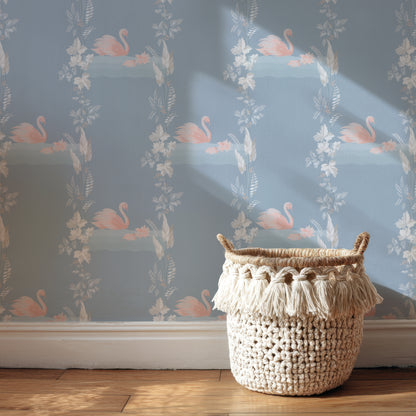 Pink Swans Bathroom