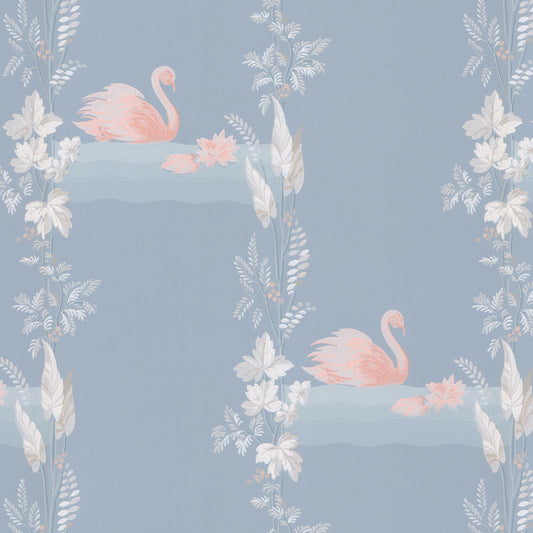 Pink Swans Bathroom