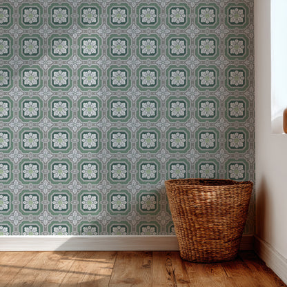 Emerald Geometric Tiles