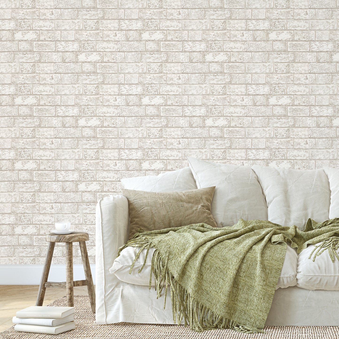 White Brick Faux Finish
