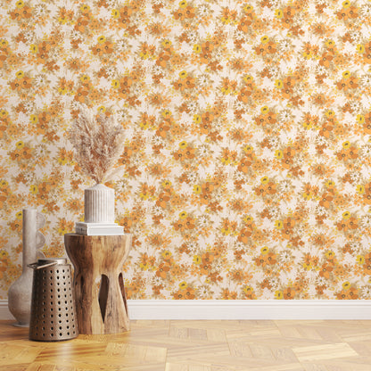 Meg Retro Floral in Orange