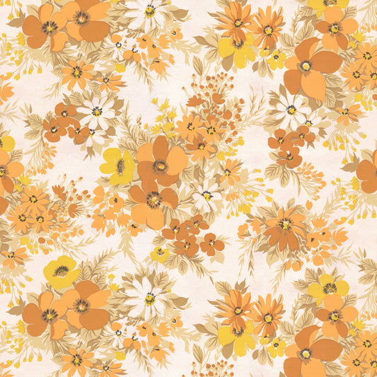 Meg Retro Floral in Orange