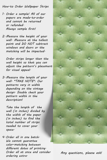 Mitzi Button Tuft Texture in Green