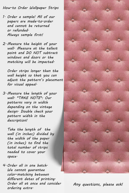 Mitzi Button Tuft Texture in Raspberry Pink