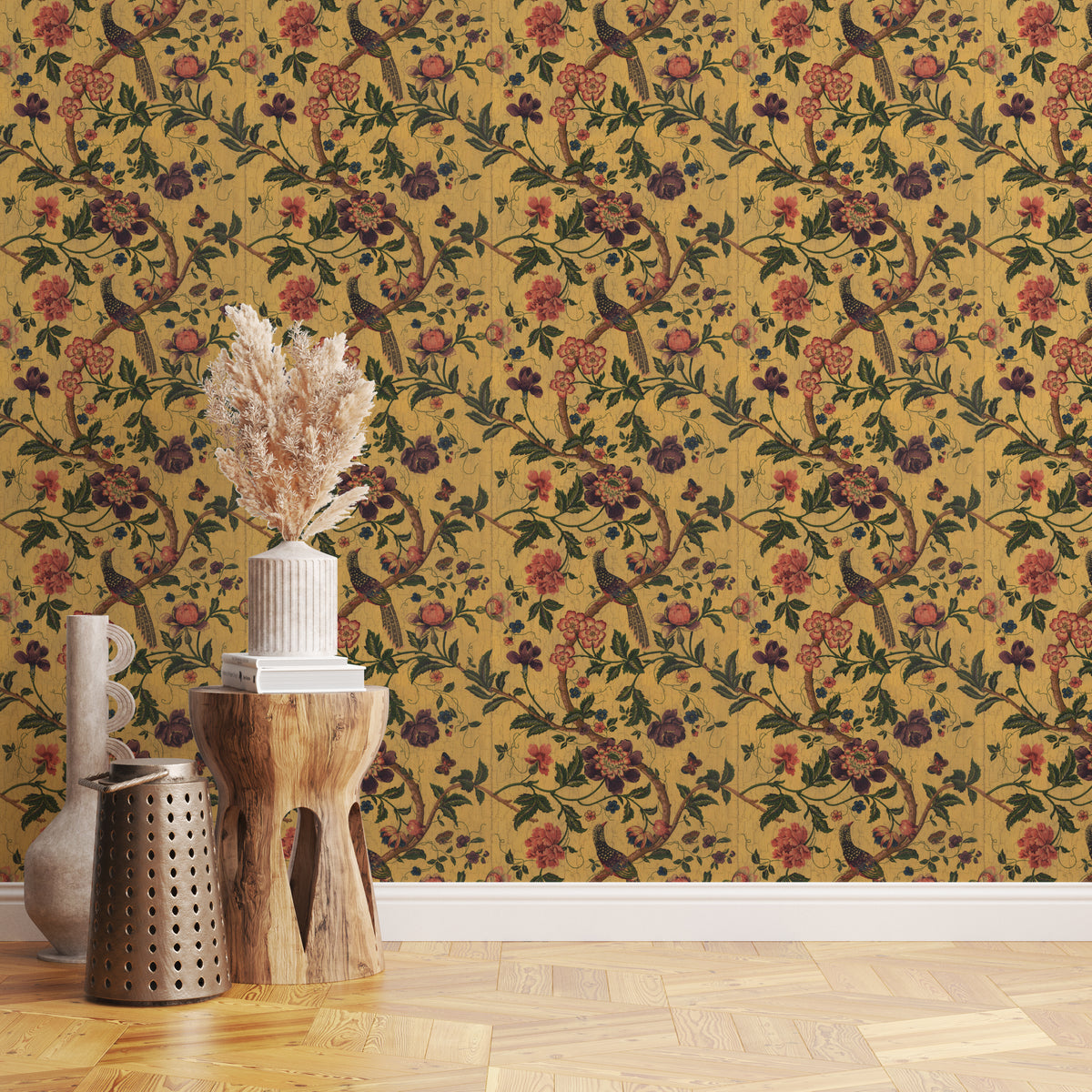 Corbin Antique Floral and Bird