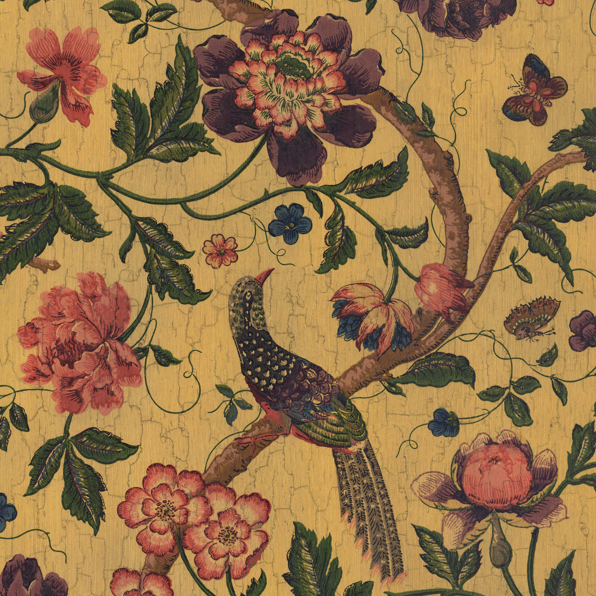 Corbin Antique Floral and Bird