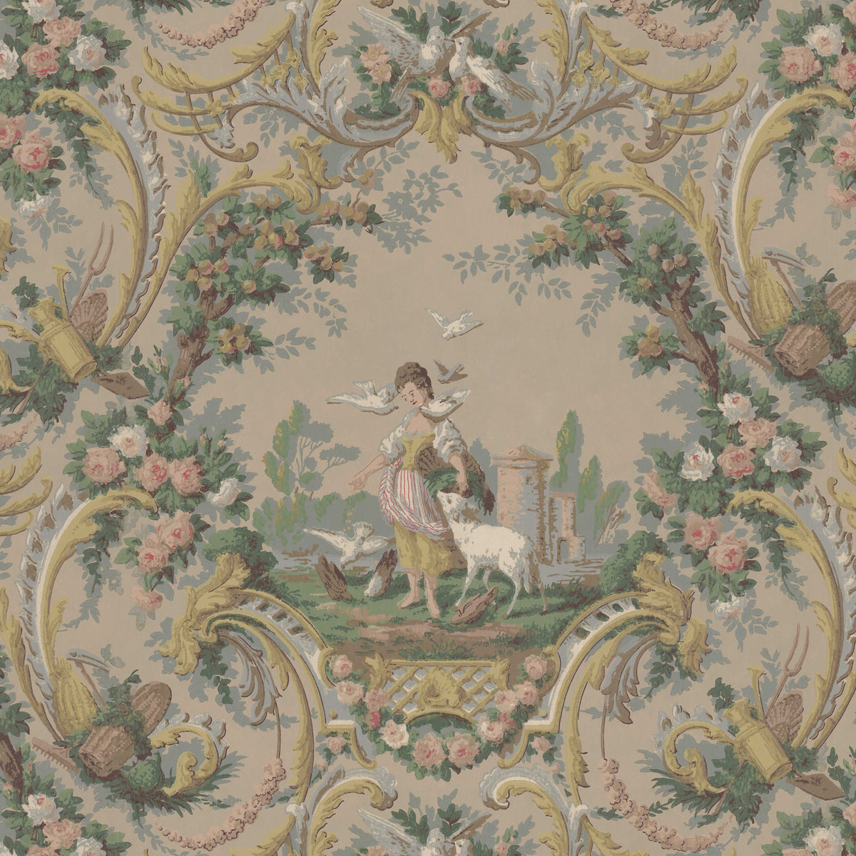 Shepherdess Antique Scenic