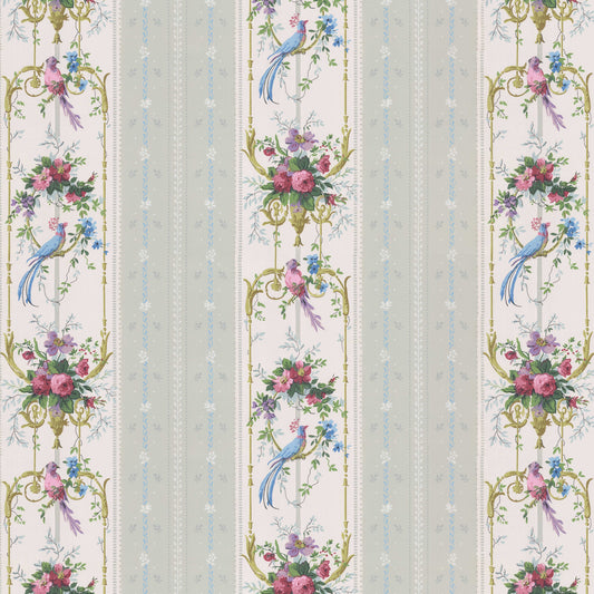Alouette Floral and Bird Stripe