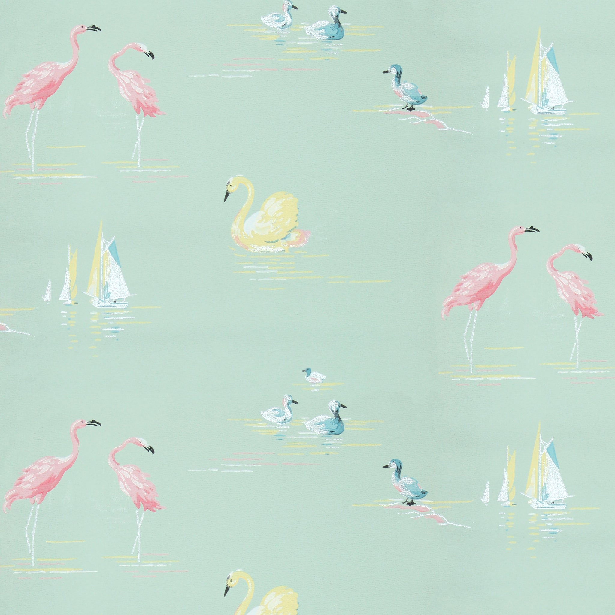 Flamingo Bathroom Digital Repeat