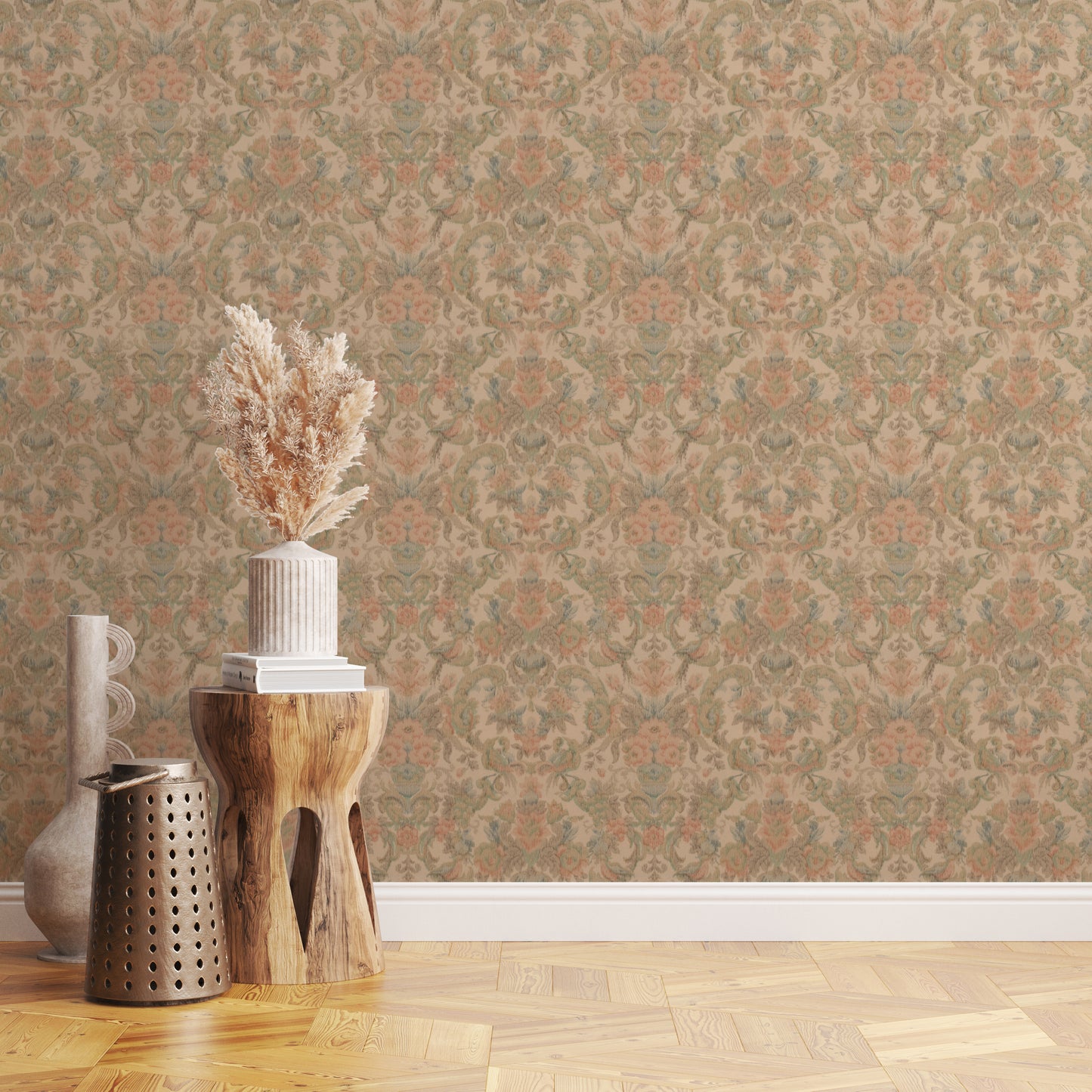 Edith Antique Floral Damask