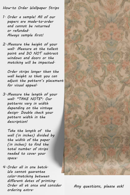 Edith Antique Floral Damask