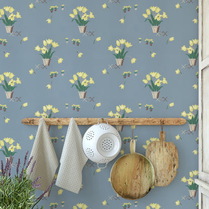 Yellow Potted Tulips Kitchen Floral