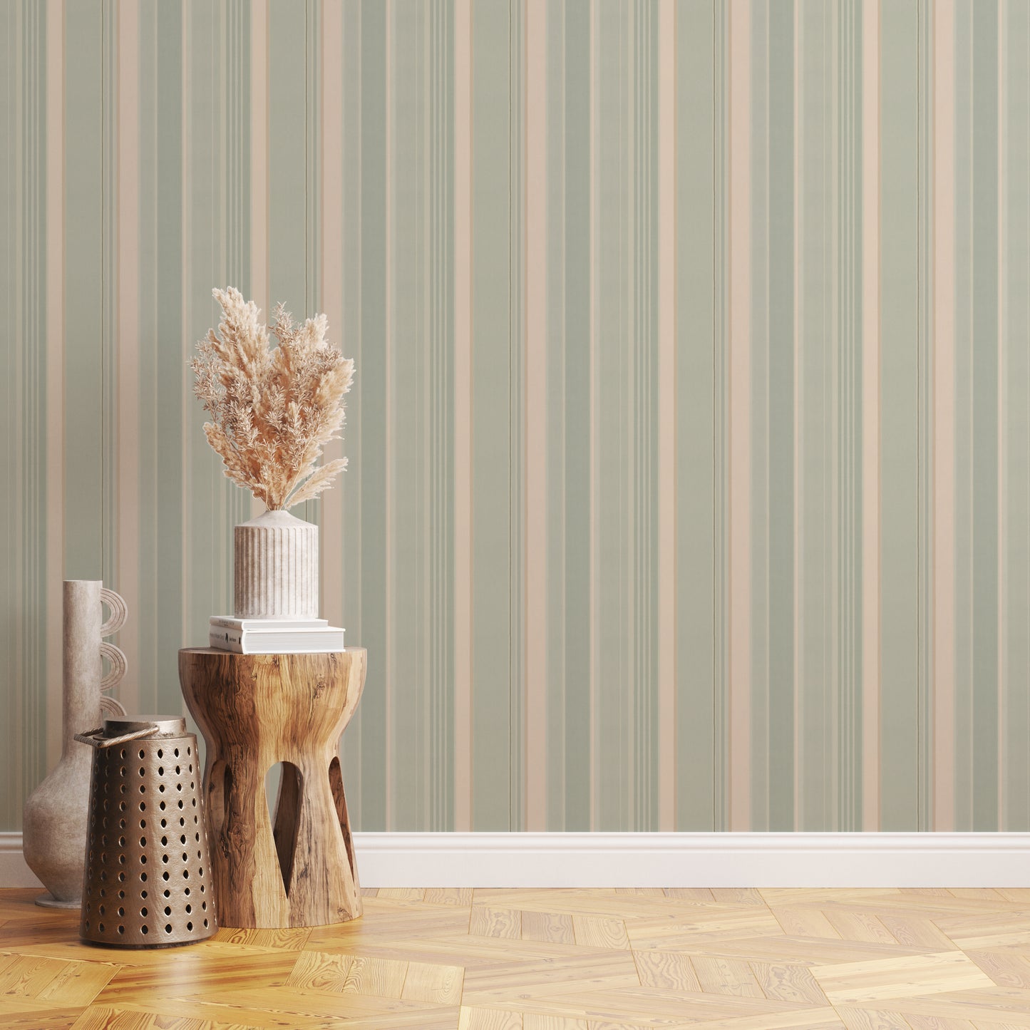 Rory Pink and Gray Stripes
