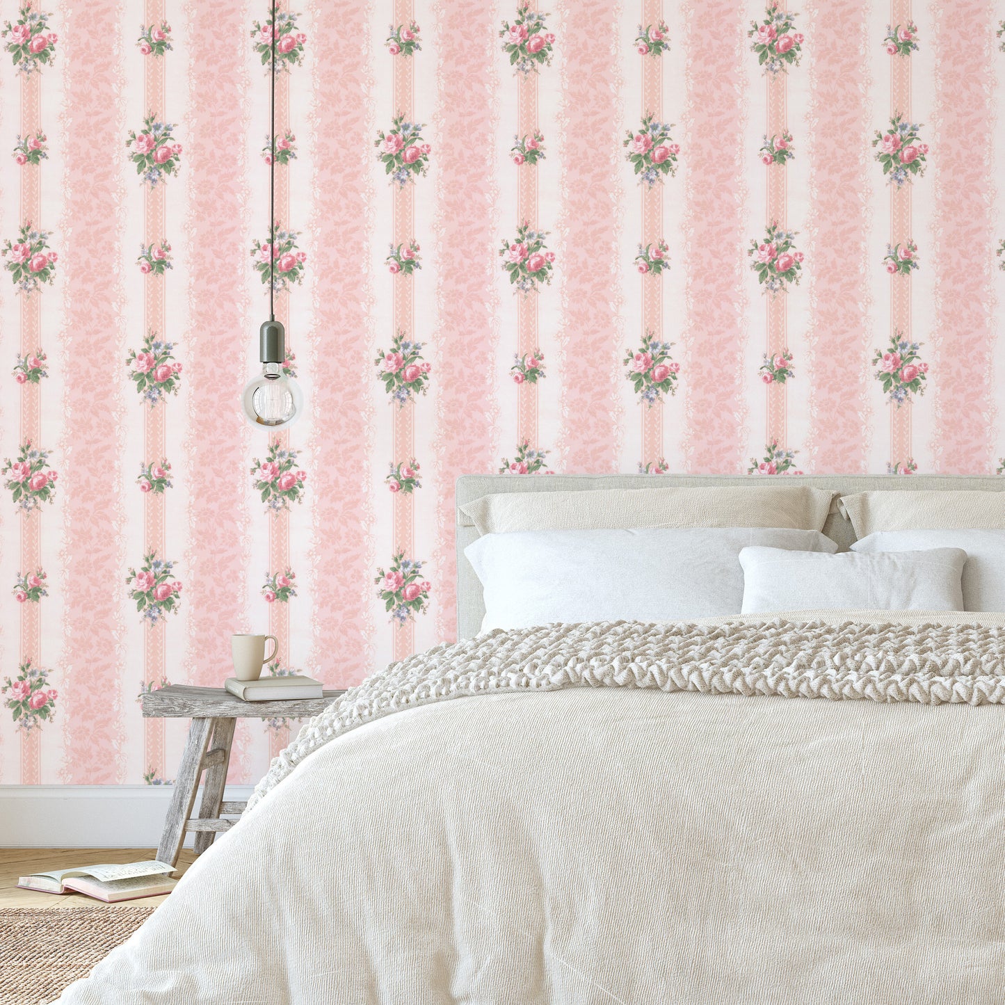 Lilibet Floral Rose Stripe